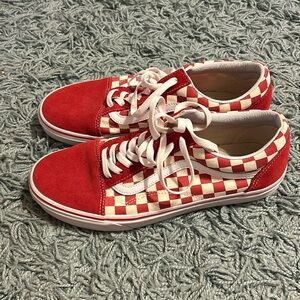 Red Checkerboard Vans